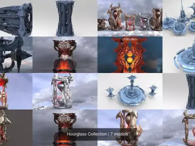 Hourglass Collection 3D Model Pack