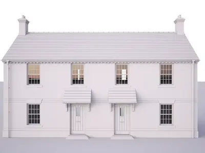 British House Trap Road Plot1-2 3D model
