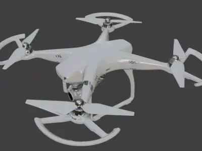 white drone 3d model 3D model