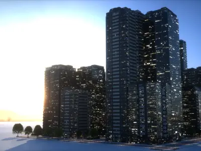 City Block Type B30 3D model