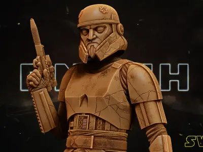 STAR WARS Captain Enoch Sculpture Tested for 3D printing 3D print model
