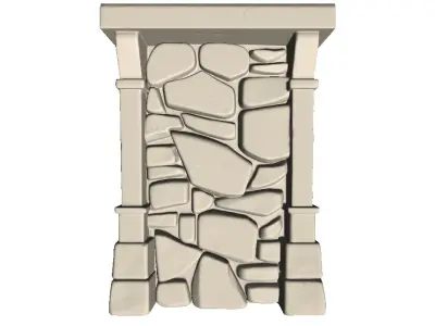 Medieval Stone Wall 3D print model