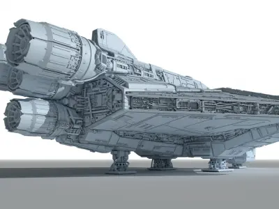 Star Wars Ahsoka serie Ghost with Fantom  3D print model