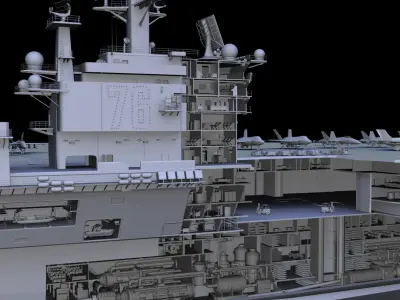  CVN76 Aircraft Carrier Cutaway 