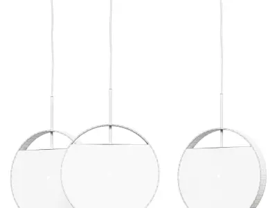 Luna pendant light cm 36x4x49 3D model