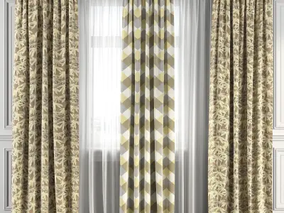 Curtain Set 120 3D model