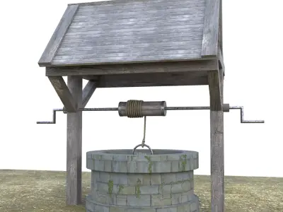 Old Country Well Low-poly 3D model