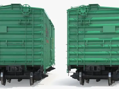  Cushioned Box Freight Wagon Green 