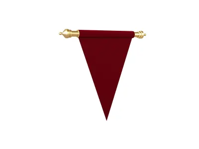 Pennant V2 001 Low-poly 3D model