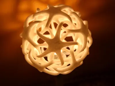 Double star lamp Free 3D print model