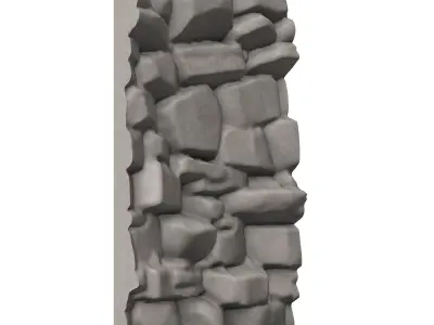 Large Field Stone Wall Module 3D print model purchase
