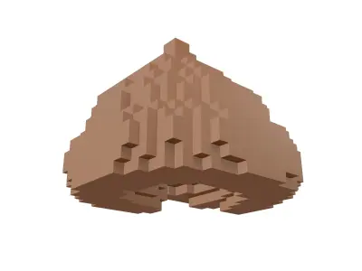 Pixel Pile of Poo v1 001 Low-poly 3D model