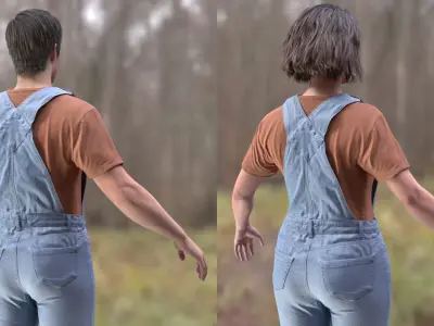  Man and Woman in Overall Outfit 6 