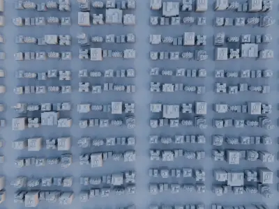 Procedural City 3D model