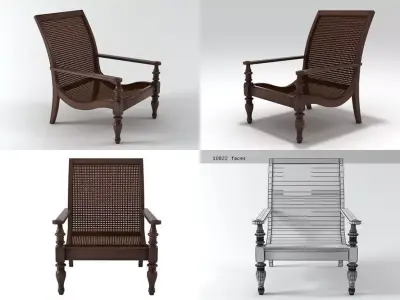 Pacific Rattan Chair 3D model