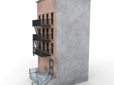 NYC Building 6 - PBR Low-poly 3D model