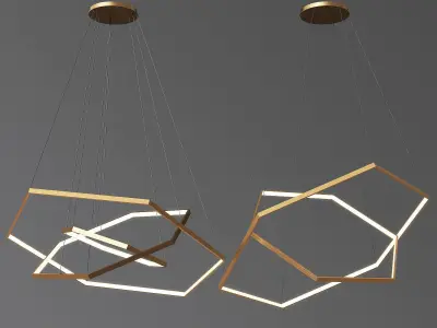 Octane Chandelier Collection 3D model