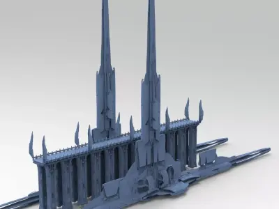 Sci-Fi Fantasy Bridge 3D model