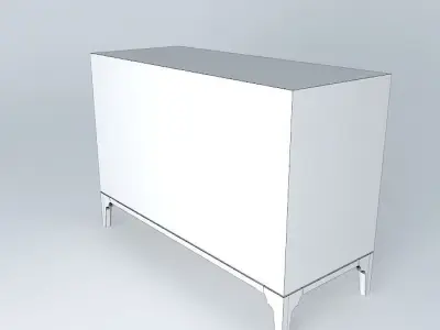 Zinc Door Redford House Bennett 3 Drawer Dresser Free 3D model