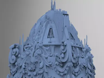 Ocean Cyberpunk Tower 4 3D model