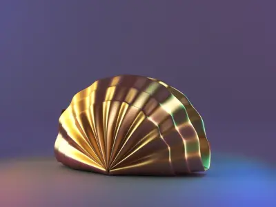 shell candle without pearls 3D print model