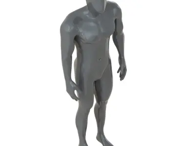 Abstract gray male mannequin 119 3D model