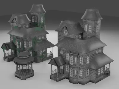 Old Manor Low-poly 3D model