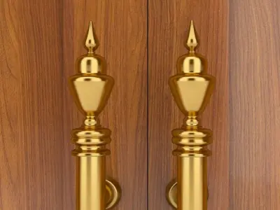 Antique types Door handle Model Only   Low-poly 3D model