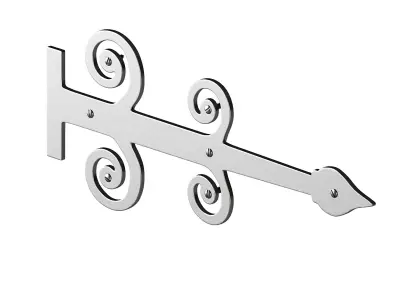 Wrought Iron Garage Door Hinges 3D model
