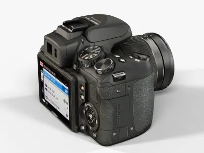 Fujifilm FinePix HS35EXR bridge digital camera Low-poly 3D model