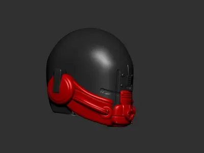 helmet high poly sculpt 3d printable ver 7 3D model 3D model 148