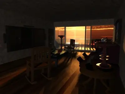 Furniture Living Room Set  3D model