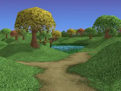 Fantasy village kit Low-poly 3D model