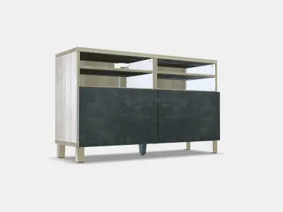 BESTA TV bench with doors 3 Low-poly 3D model purchase
