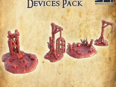 Torture Devices Pack  Tabletop Terrain 28 mm 3D print model