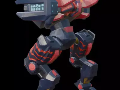 Shadow Mech Stealth Assault Sci-Fi Robot from Mech Arena game 3D model