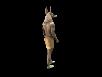 Egyptian Statue Anubis - PBR - Textured Low-poly 3D model