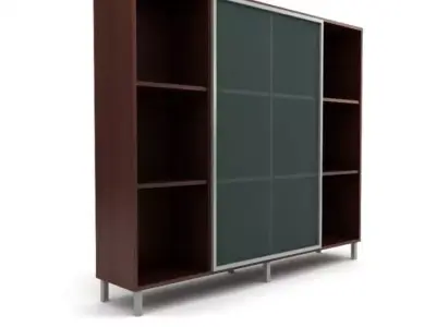 Wooden Office Storage 3D model