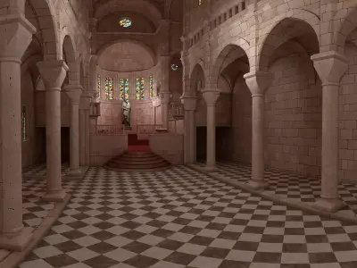 Church Interior 05 3D model
