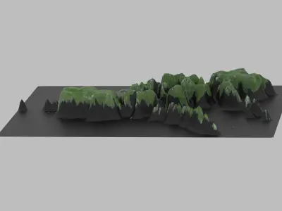Philippines Map Country Low-poly 3D model