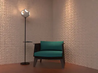 Floor lamps - 11 types  3D model