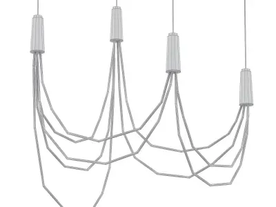 FLOCK pendant light with wires 3D model