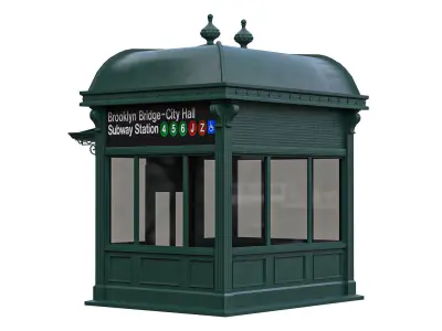  NYC city hall subway station 01 Low-poly 3D model