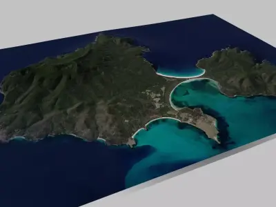 Mariah island Australia 3D model