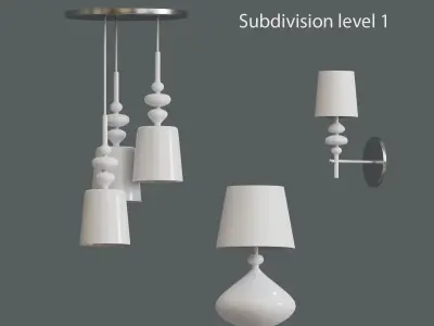 Set White Light 3D model