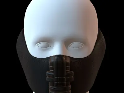 Gas mask helmet 3d model scifi Low-poly  Low-poly 3D model 270