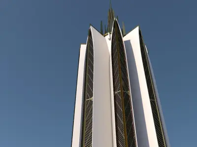 SciFi Tower - Post Modern Gothic 3D model