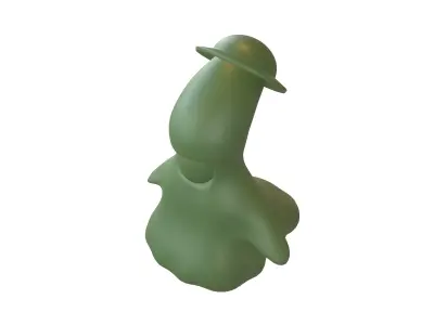 Slime OI v1 0005 Green Army Ver 2 Low-poly 3D model