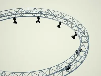 Metallic structure truss 02 3D model