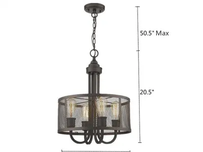 Holbeach Light Dimmable Chandelier 3D model